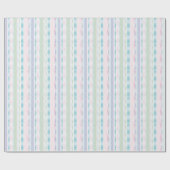 Pastel Damast en Gestreept Ontwerp Cadeaupapier (Vlak)