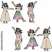 Pastel  Dancer #1 Sticker (Voorkant)