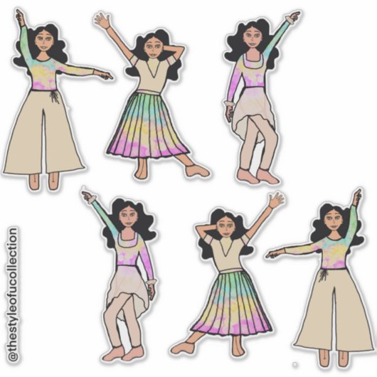 Pastel Dancer #2 Sticker (Voorkant)