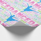 Pastel Dancer Words Typografie Cadeaupapier (Hoek)