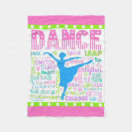 Pastel Dancer Words Typografie Fleece Deken