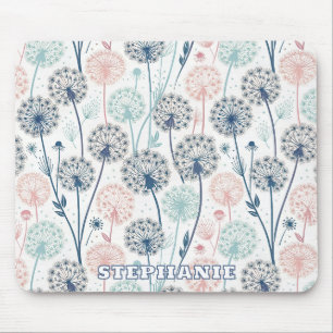 Pastel Dandelion Dreams – Whimsical Floral Muismat