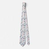 Pastel Dandelion Dreams – Whimsical Floral Stropdas (Voorkant)