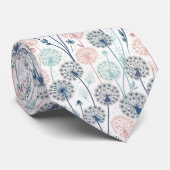 Pastel Dandelion Dreams – Whimsical Floral Stropdas (Opgerold)