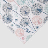 Pastel Dandelion Dreams – Whimsical Floral Tissuepapier (Detail)