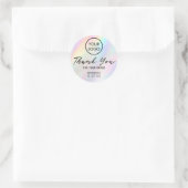 pastel dank u klassieke ronde sticker (Tas)