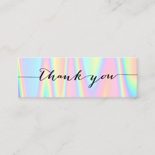 pastel dank u mini visitekaartje (Voorkant)