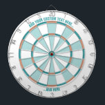 Pastel Dartboard met aangepaste tekst Dartbord<br><div class="desc">Pastel dart board met twee aangepaste tekstgebieden. Kies de optie "Meer aanpassen" als u van kleur wilt veranderen.</div>