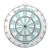 Pastel Dartboard met aangepaste tekst Dartbord (Voorkant)
