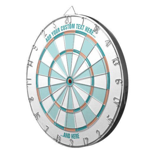 Pastel Dartboard met aangepaste tekst Dartbord (Voorkant Rechts)