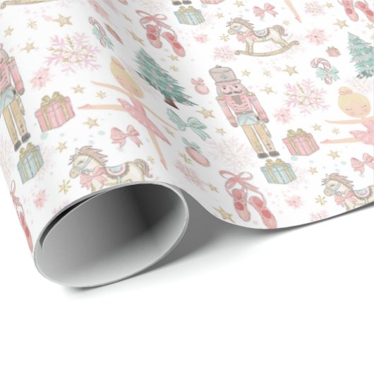Pastel De Notenkraker Kerst Ballet Decoupage Cadeaupapier (Rol Hoek)