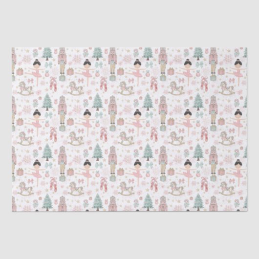 Pastel De Notenkraker Kerst Ballet Decoupage Tissuepapier (Voorkant)