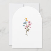 Pastel Delicate Wildflower Arch Wedding Kaart (Achterkant)