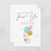 Pastel Delight: Schattige Baby shower dank u kaart (Voorkant / Achterkant)