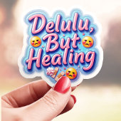 Pastel Delulu maar genezend Sticker