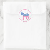 Pastel Democratic Donkey Ronde Sticker (Tas)