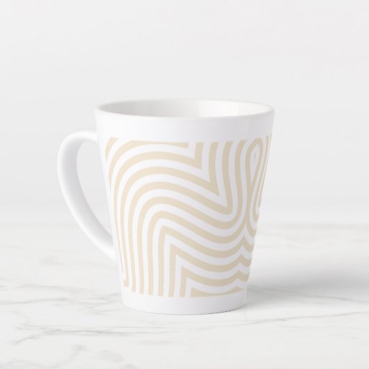 Pastel Design Latte Mok - Elegant en Stijlvol (Linkerhoek)