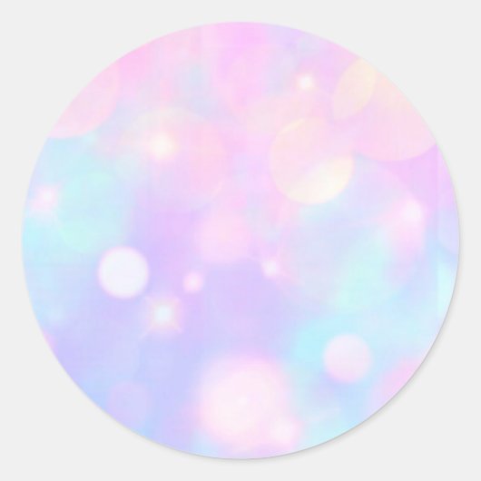 Pastel Design Pink, Blue en Lavender Classic Rou Ronde Sticker (Voorkant)