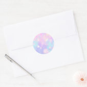 Pastel Design Pink, Blue en Lavender Classic Rou Ronde Sticker (Envelop)