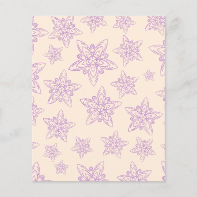 Pastel Design Scrapbook Paper - Paarse Floral (Voorkant)