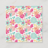 Pastel Designer Artiest Bloem Patroon Dames Afsprakenkaartje (Voorkant)