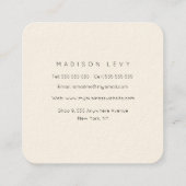 Pastel Designer Artiest Bloem Patroon Dames Contactkaartje (Achterkant)