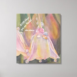 Pastel Dew heeft bloemen laten vallen in Waterverv Canvas Afdruk