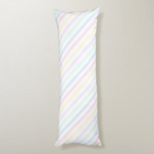 Pastel diagonaal Snoep strepen Lichaamskussen (Achterkant (Verticaal))