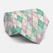 Pastel diamantpatroon nekband stropdas (Opgerold)