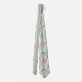 Pastel diamantpatroon nekband stropdas (Achterkant)