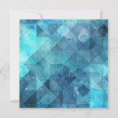 Pastel Diamond Geometric Birthday Party Blue Kaart (Achterkant)