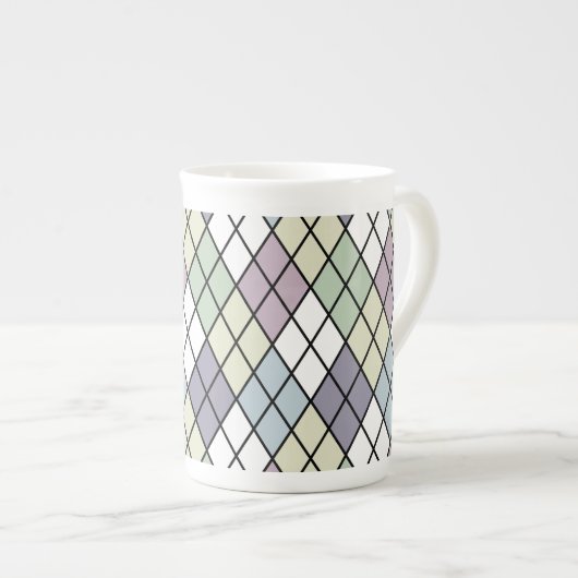 Pastel Diamonds Porselein Kop (Voorkant rechts)