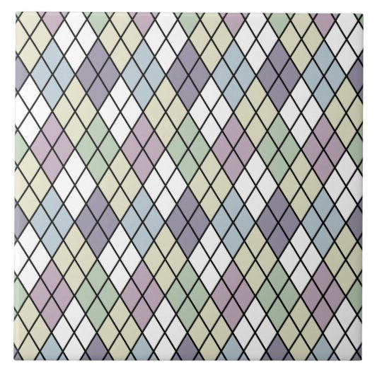 Pastel Diamonds Tegeltje (Voorkant)