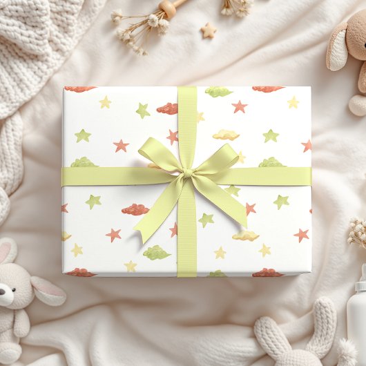 Pastel Dieren In Auto'S Baby Boy Neutraal Inpakpapier Vel