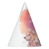 Pastel Dieren Verjaardagsfeesthoed Feesthoedjes (Links)