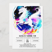 Pastel Digitaal Paard Verjaardag Kaart (Voorkant / Achterkant)