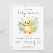 Pastel Digital Duck Baby shower Kaart (Voorkant)