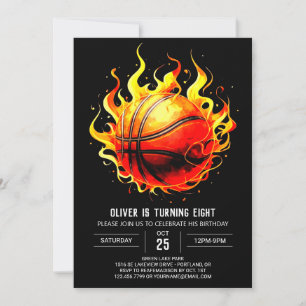 Pastel Digitale Sport Basketbal Verjaardag Kaart