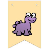 Pastel Dino Birthday Bunting Vlaggetjes (Tweede vlag)