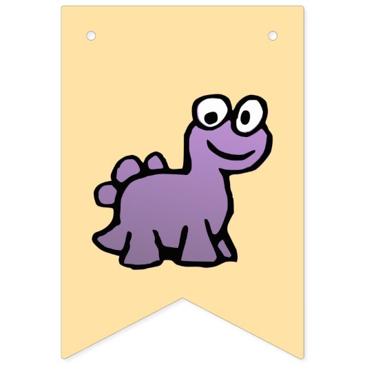 Pastel Dino Birthday Bunting Vlaggetjes (Tweede vlag)