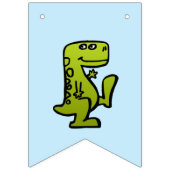 Pastel Dino Birthday Bunting Vlaggetjes (Derde vlag)