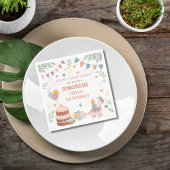 Pastel Dino Voetafdruk Verjaardag servetten