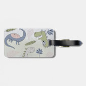 Pastel Dinosaur Bagagelabel (Achterkant horizontaal)