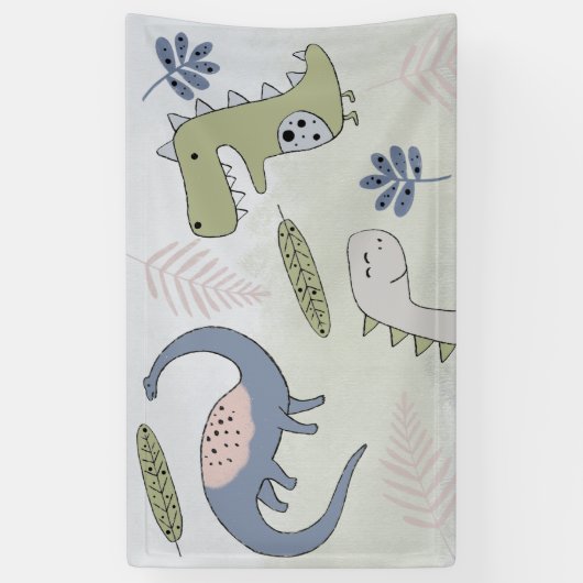 Pastel Dinosaur Spandoek (Verticaal)