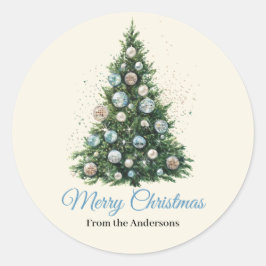Pastel Disco Bal Sieraad Kerstboom Custom Ronde Sticker