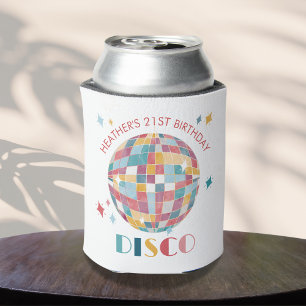 Pastel Disco Ball Verjaardagsfeestje Custom Blikjeskoeler