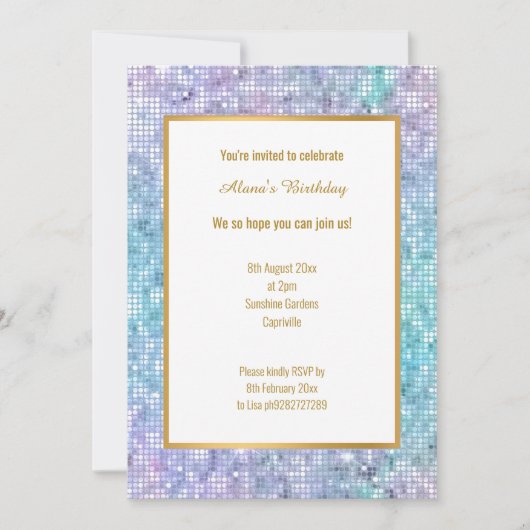 PASTEL DISCO SPARKLE KAART (Voorkant)