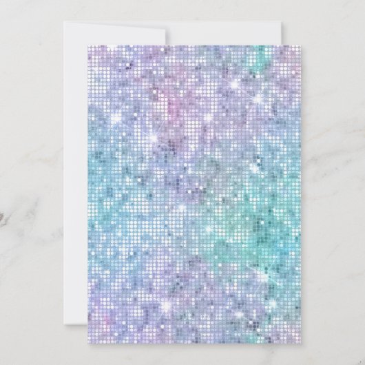 PASTEL DISCO SPARKLE KAART (Achterkant)