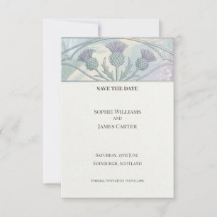 Pastel Distel Save The Date Kaart