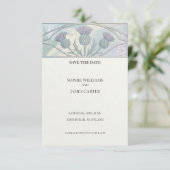 Pastel Distel Save The Date Kaart (Staand voorkant)